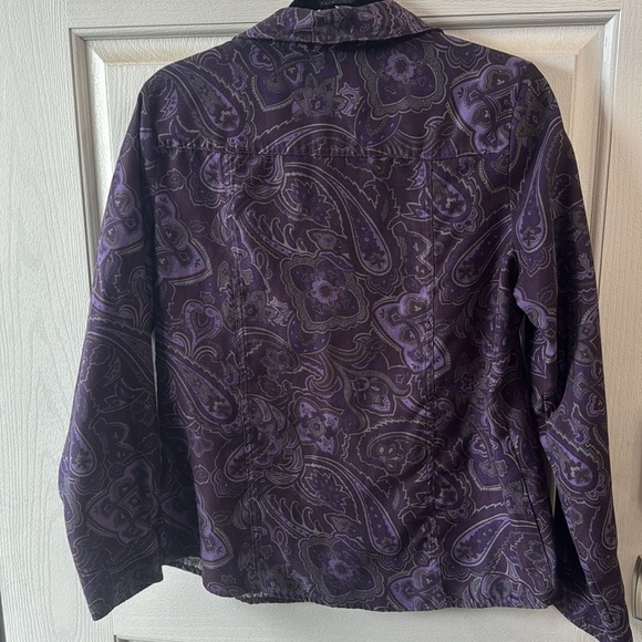 Purple Paisley Button-Up Shirt - Picture 4 of 4